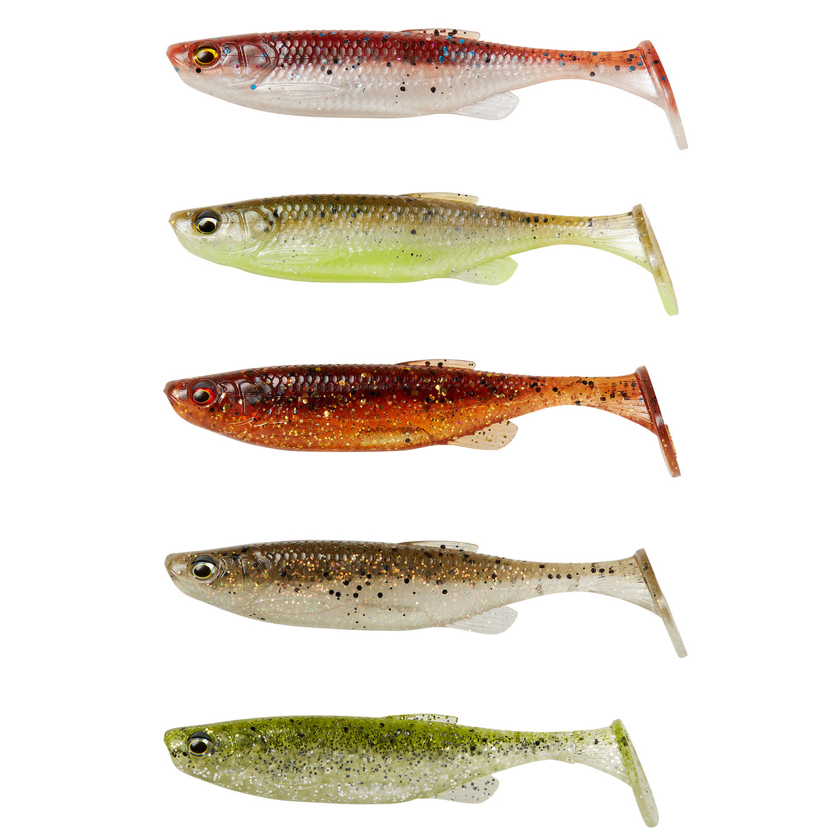 Savage Gear Fat Minnow T-Tail 10.5 cm Clear Water Mix Jig 5-Pack