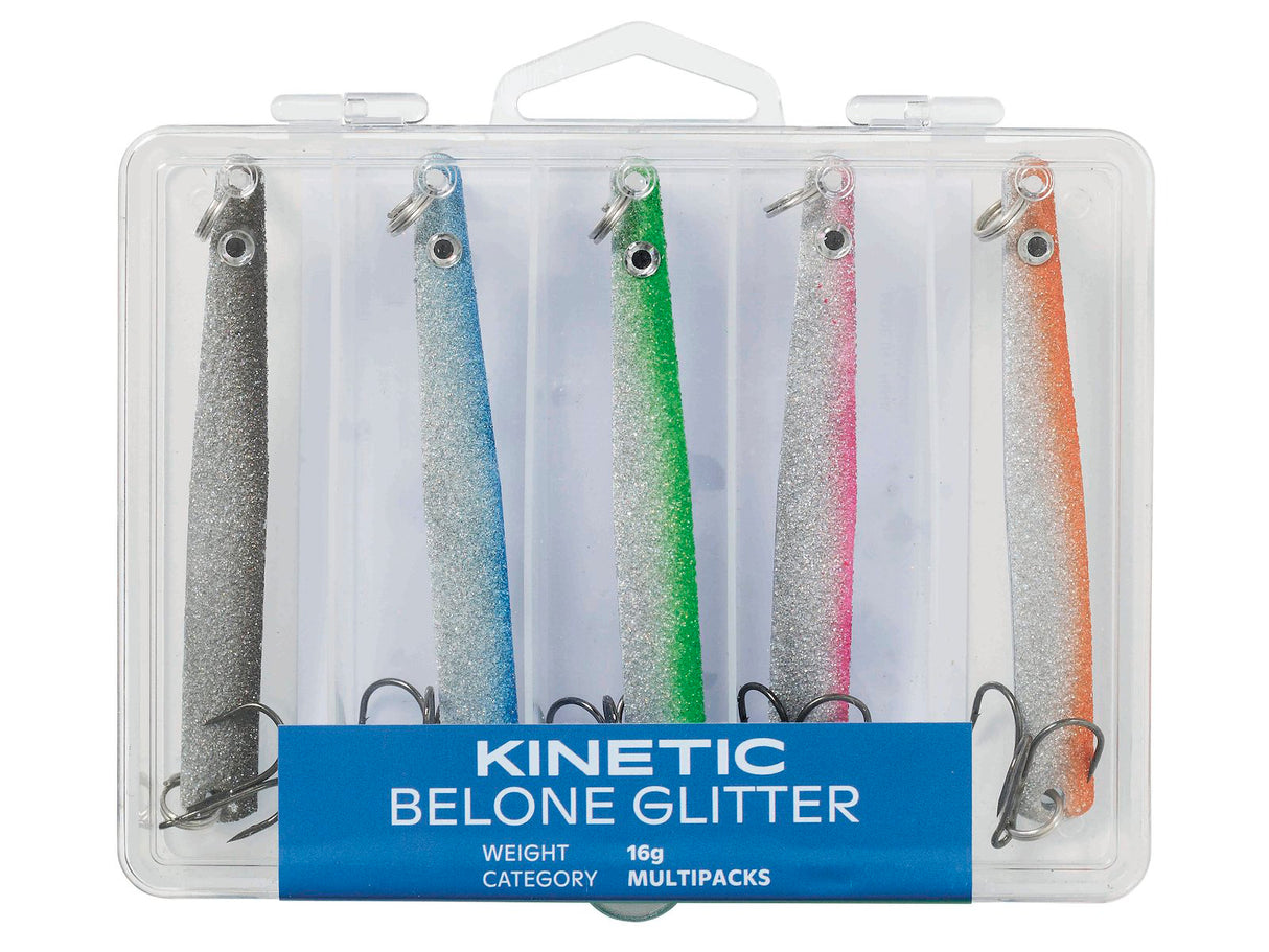Kinetic Belone Glitter 16 g Spoon Lure 5-Pack