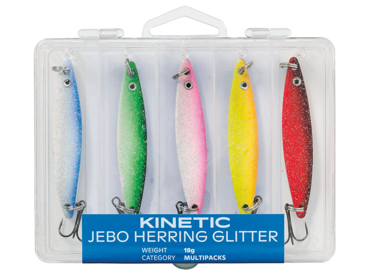Kinetic Jebo Herring Glitter 24 g Assortment 5-Pack