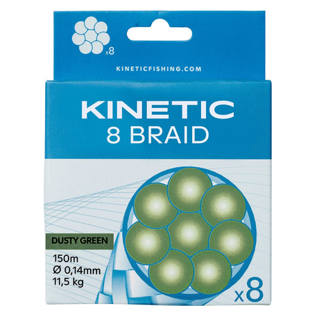 Kinetic 8 Braid Dusty Green 150 m Braided Line