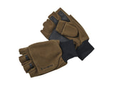 Kinetic Wind Stop Fold Over Army Green Fingerless Gloves