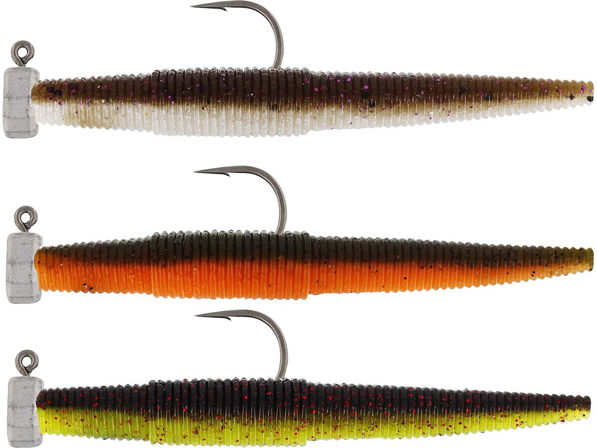 Westin NED Worm R´N R Dark Water Mix 7 cm Jig 3-Pack