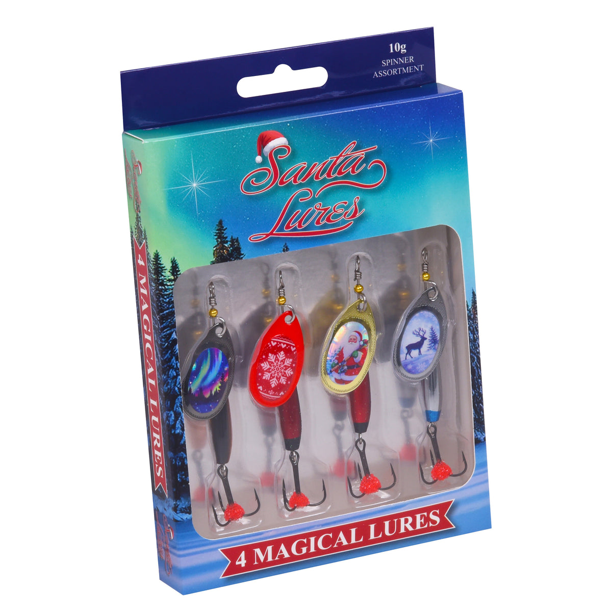 Santa Lures Spinner Assortment 4-Pack