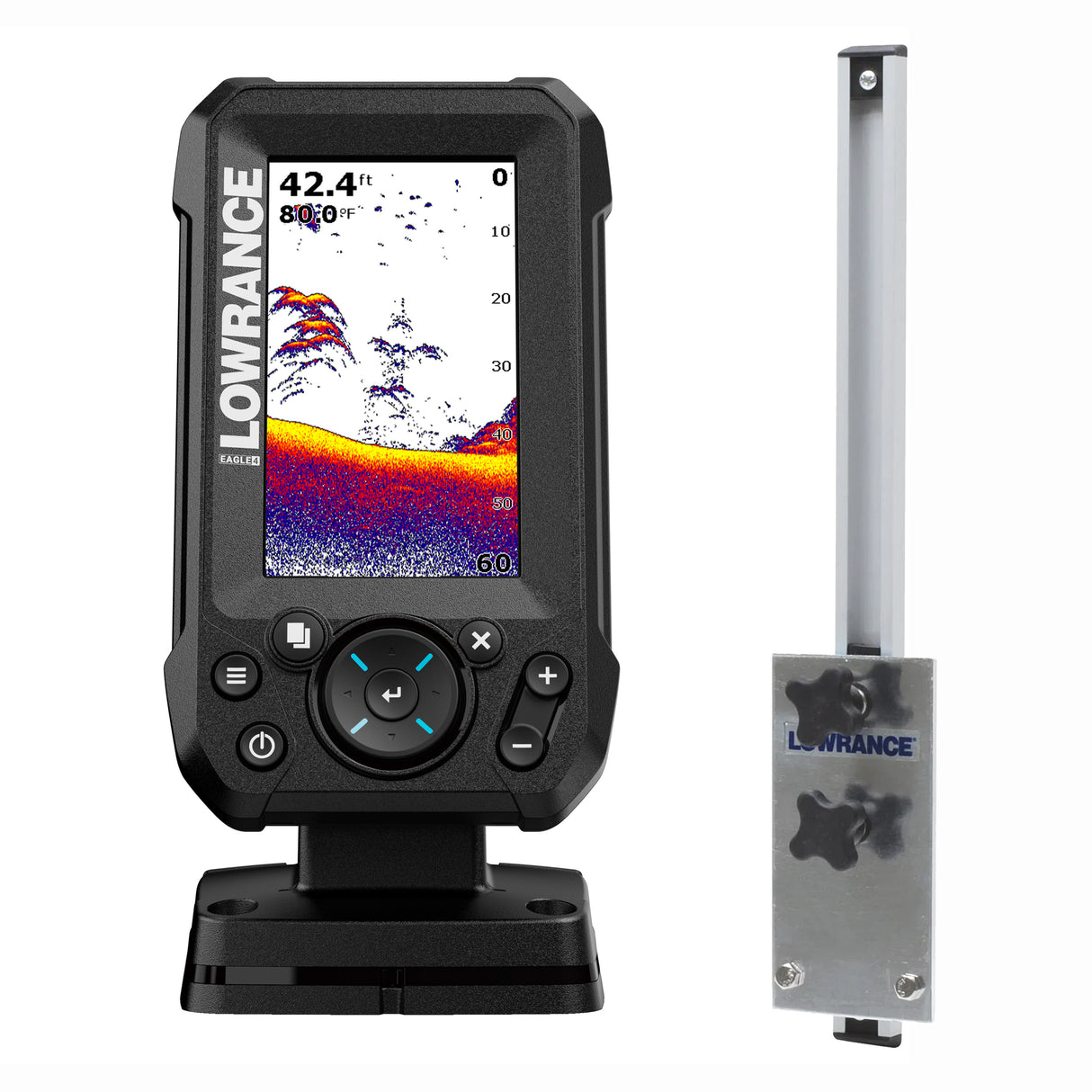 Lowrance Eagle 4X Fish Finder + Transducer Mount