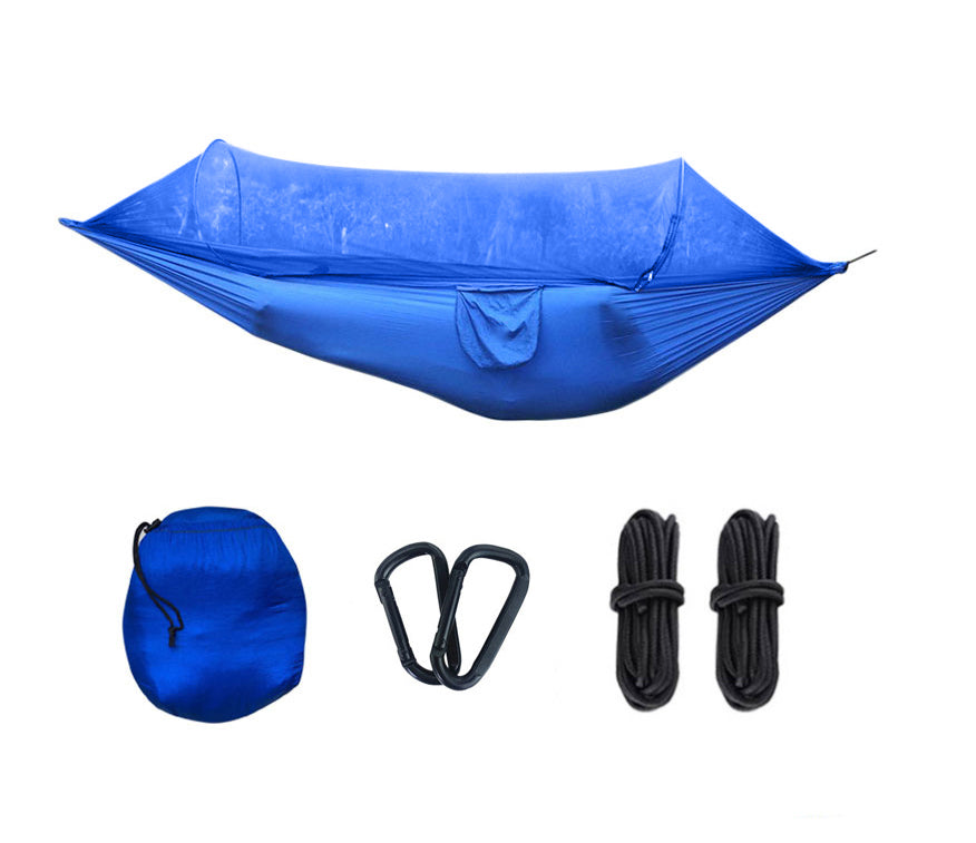 Retki riippumatto hyttysverkolla kotelomalli