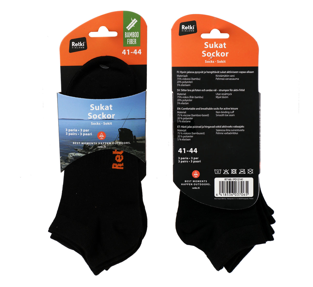 Retki sukat bambu 41-44 3 pr/pkt