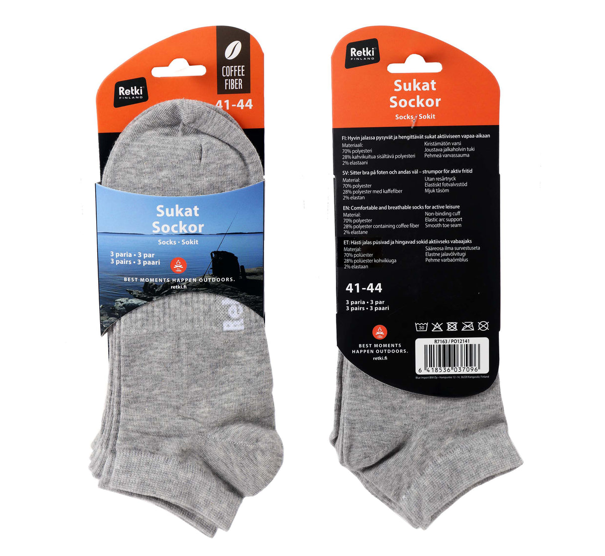 Retki Socks Coffee Fiber 41-44 3-Pack