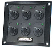 1852 Marine 6-Gang Switch Panel with LED Indicators