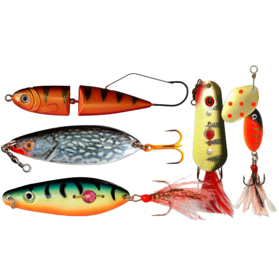 assorted package of fishing lures Jakki Kingi Hauki Lure Assortment for Pike 5-Pack Dobyns Champion XP Casting That moment inspired the Size:SBG1800M-RJ / Right Hand / 2.3:1 Sap_subcategory:Conventional Reels