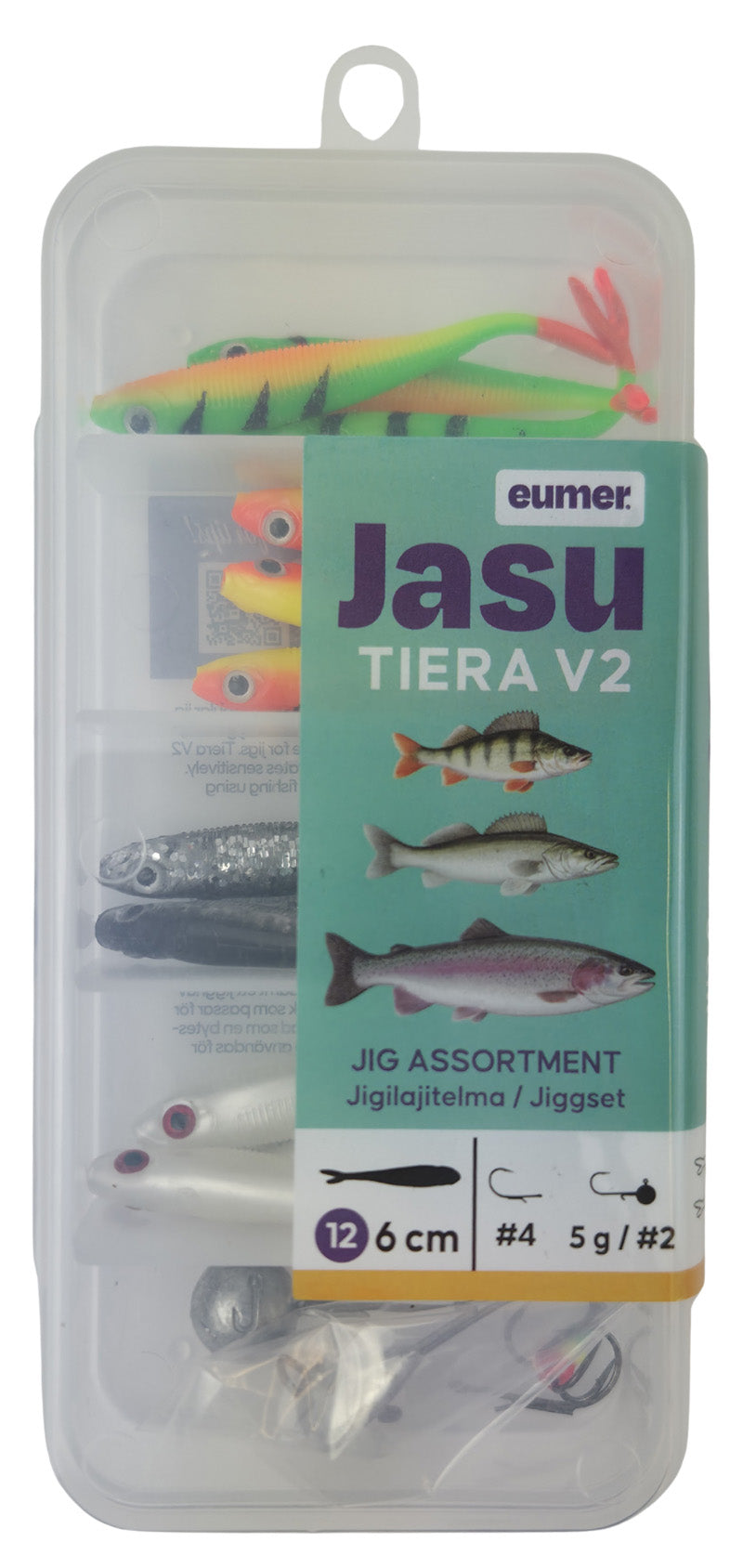 Jasu Tiera V2 6 cm Jig Assortment 12 pcs + Jig Heads