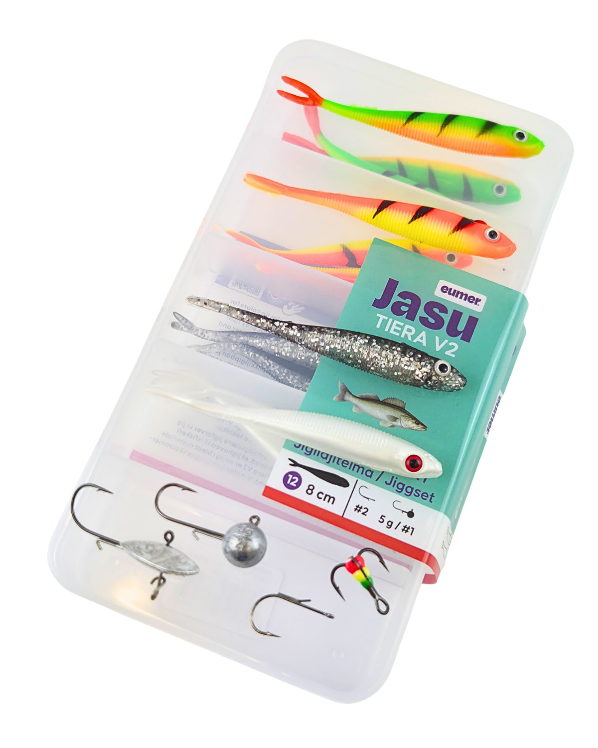 Jasu Tiera V2 8 cm Jig Assortment 12 pcs + Jig Heads