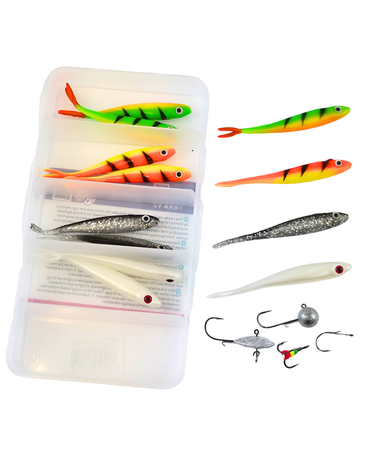 Jasu Tiera V2 8 cm Jig Assortment 12 pcs + Jig Heads