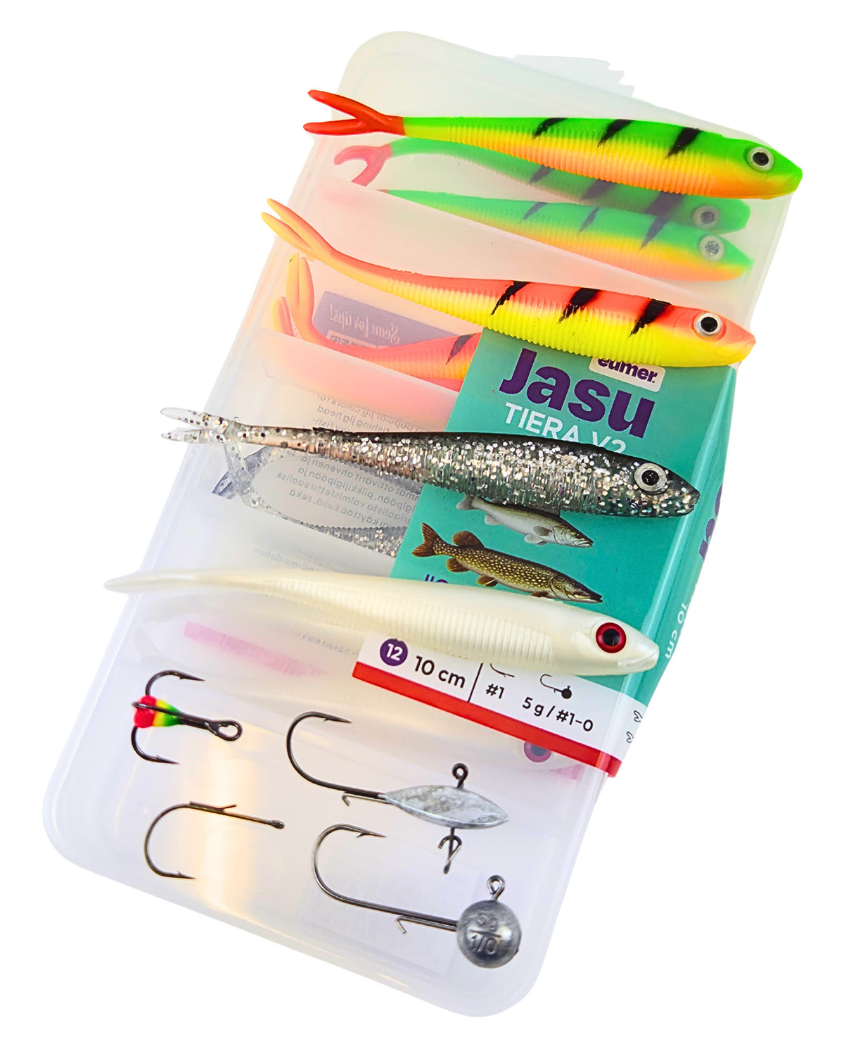Jasu Tiera V2 10 cm Jig Assortment 8 pcs + Jig Heads