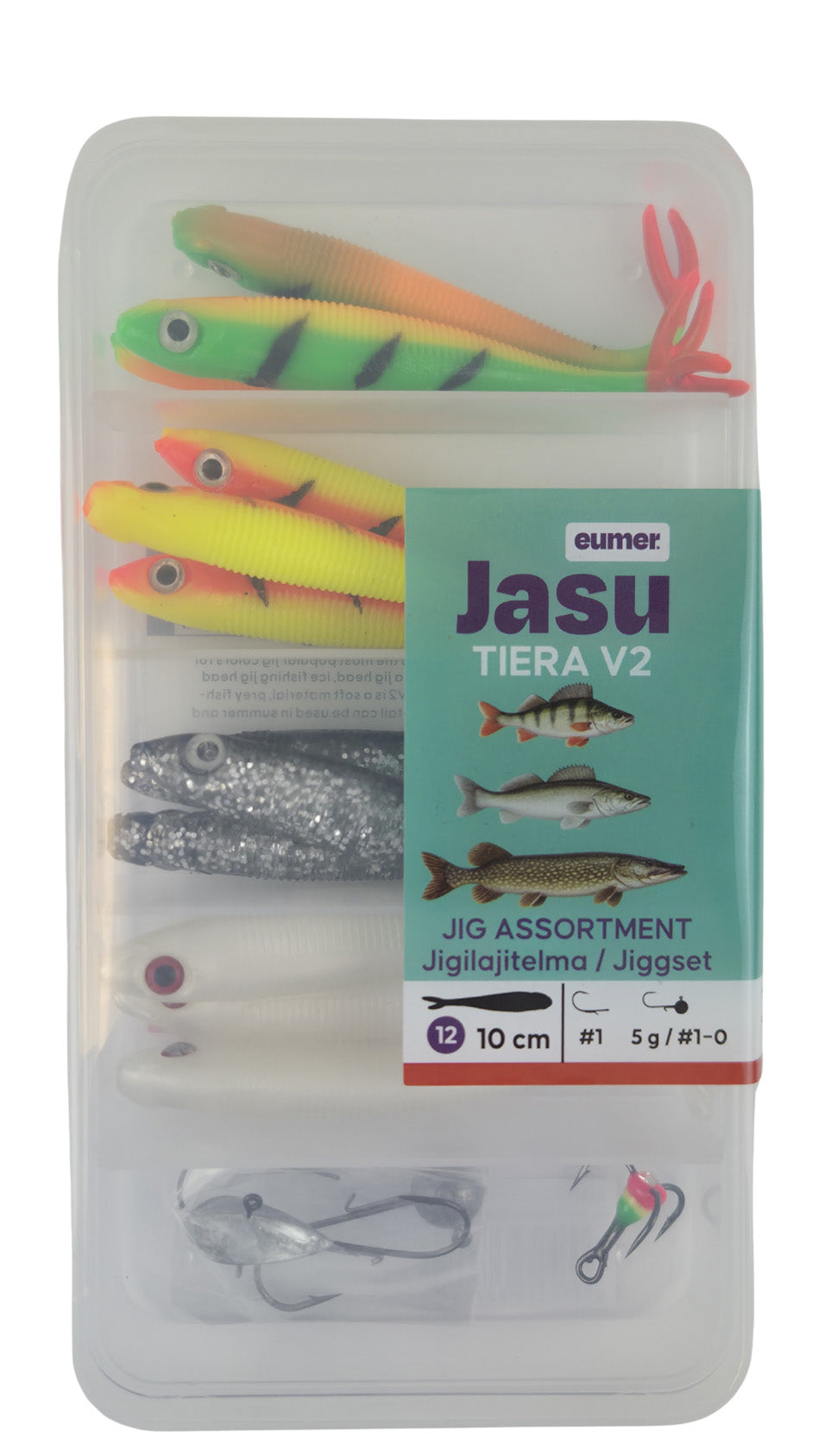 Jasu Tiera V2 10 cm Jig Assortment 8 pcs + Jig Heads
