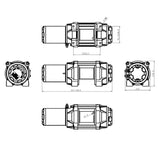Bronco HDQS Heavy Duty Quick Spool 3500 Electric Winch with Remote Control 1581 kg