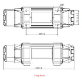 Bronco HDCS Heavy Duty Center Spool 4500 Electric Winch with Remote Control 2045 kg