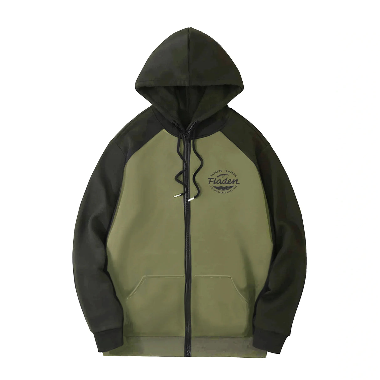 Fladen Green Perch vetoketjullinen huppari - Happy Angler