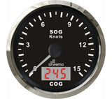Wema GPS nopeusmittari 0-15 solmua musta RST