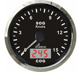 Wema GPS nopeusmittari 0-15 solmua musta RST
