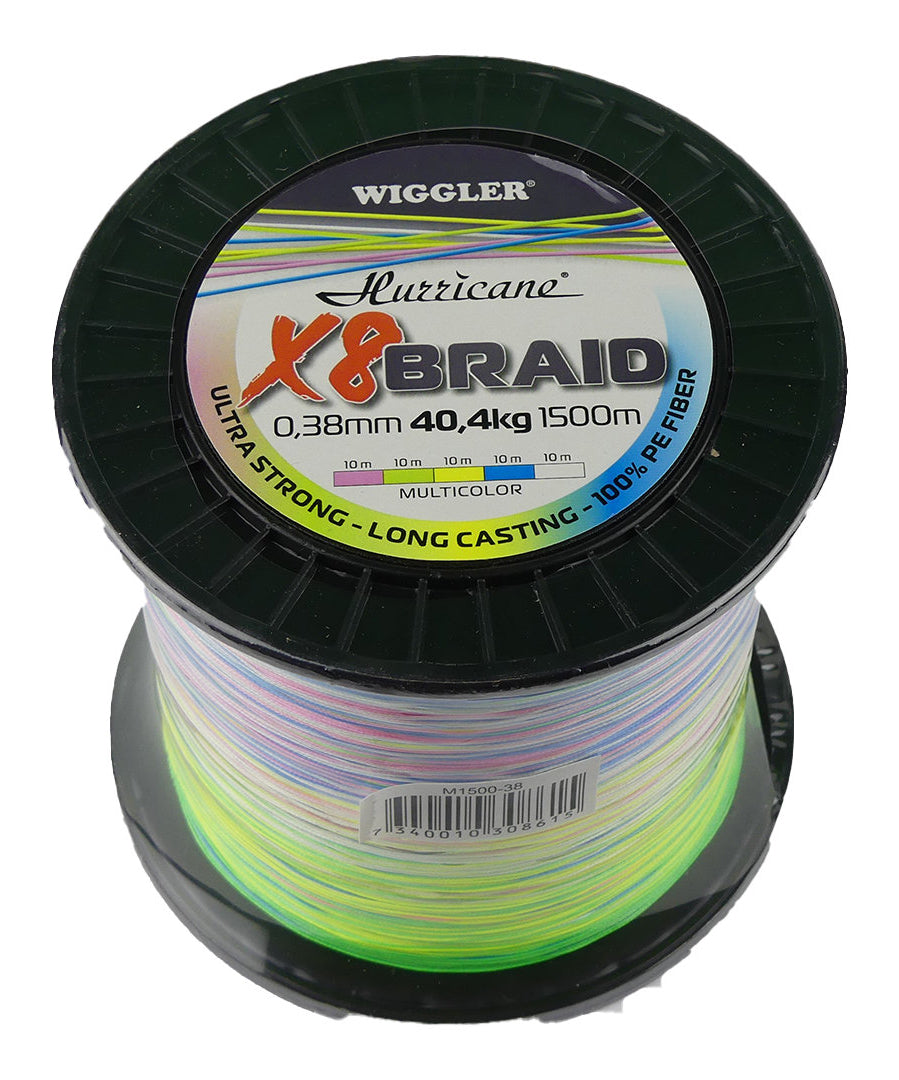 Hurricane X8 Braid Multicolor 1500 m Braided Line