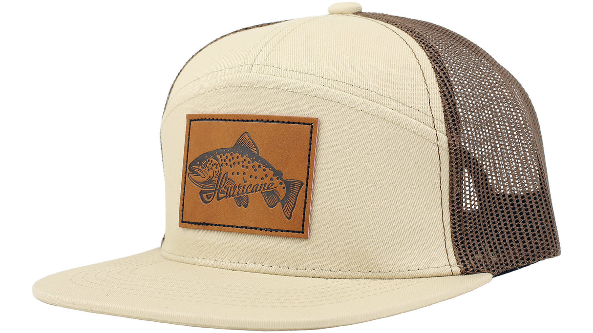 Hurricane Leather Patch Trout Trucker Cap