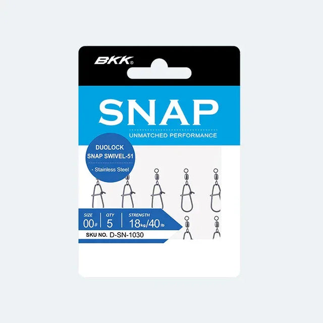 BKK Duolock Snap Swivel 51 lukkoleikari 5 kpl/pkt - Happy Angler