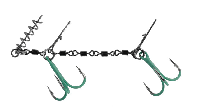 Mikado Jaws Double EVO Stinger Fluo valmisstinger rigi - Happy Angler