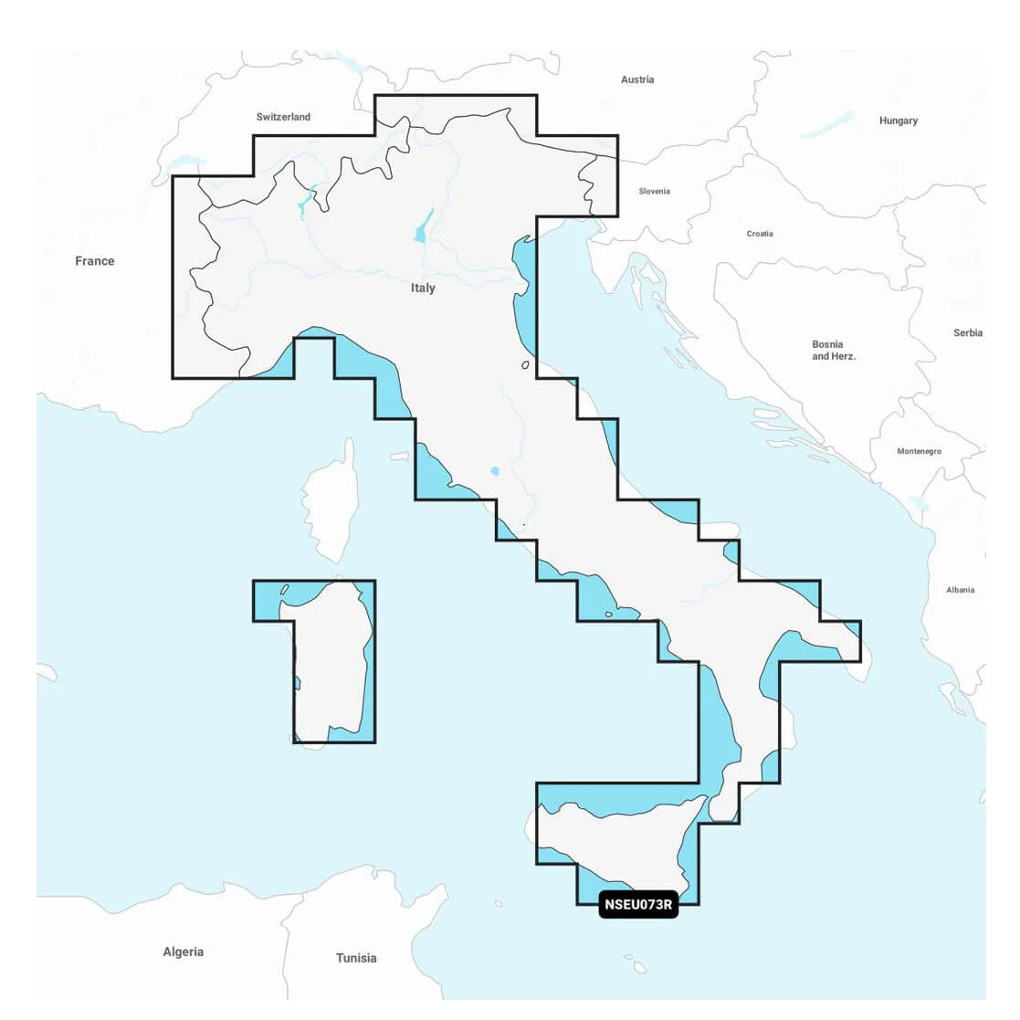 Garmin Navionics+ NSEU073R Italy, Lakes and Rivers Marine Chart