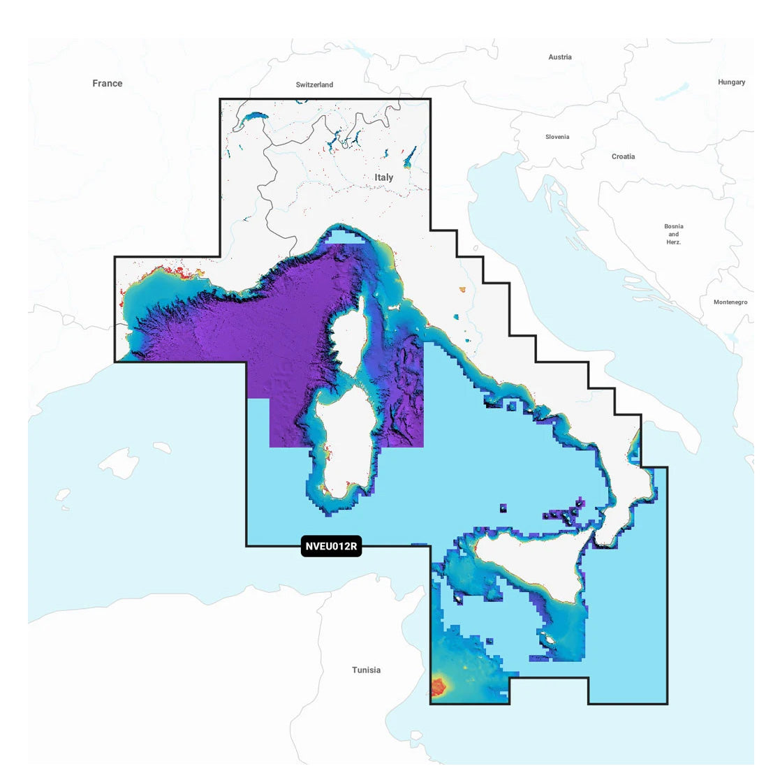 Garmin Navionics Vision+ NVEU012R Mediterranean Sea, Central and Western Marine Chart