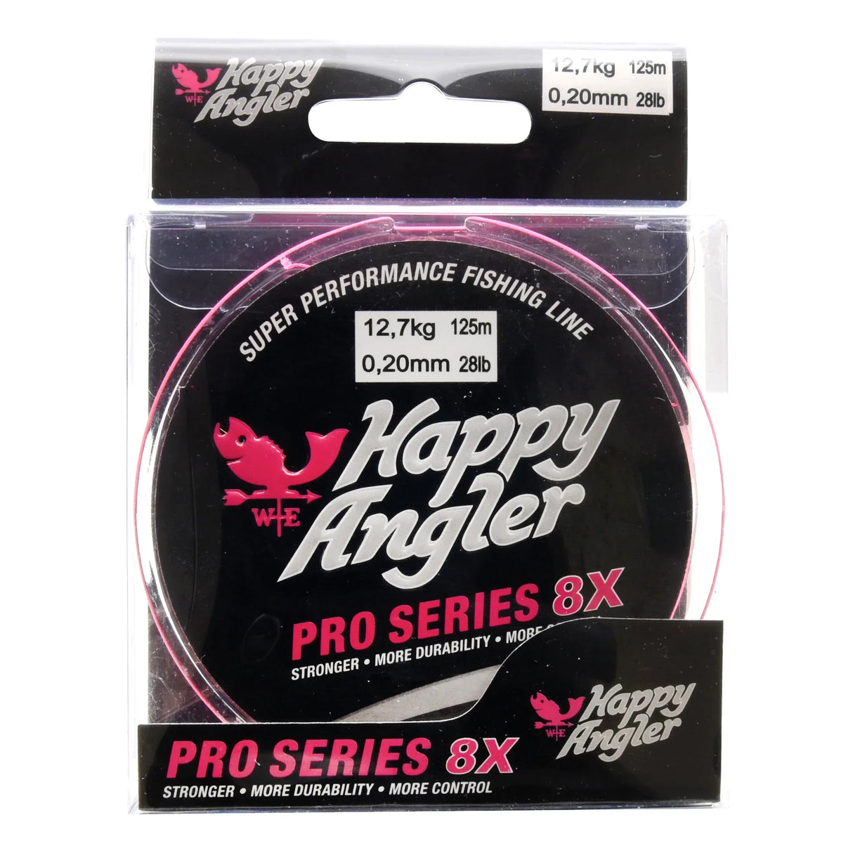 Happy Angler Pro Series 8X 125 m pinkki kuitusiima - Happy Angler
