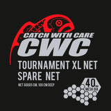 CWC Tournament XL D40 Spare Net kumihavas - Happy Angler