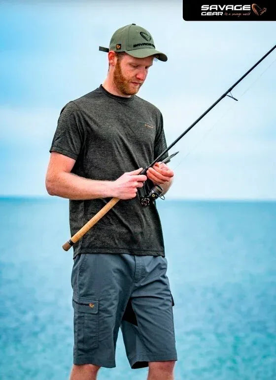 Savage Gear Fighter Castlerock Grey shortsit - Happy Angler