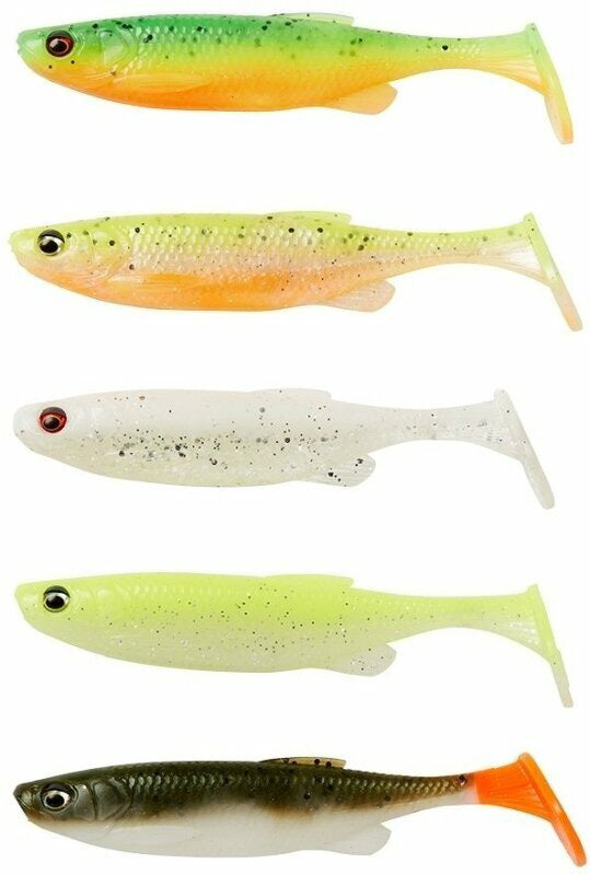 Savage Gear Fat Minnow T-Tail 9 cm Jig Dark Water Mix 5-Pack