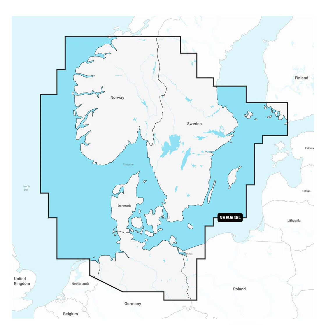 Navionics+ NAEU645L Skandinavian eteläosa ja Saksan pohjoisosa karttakortti