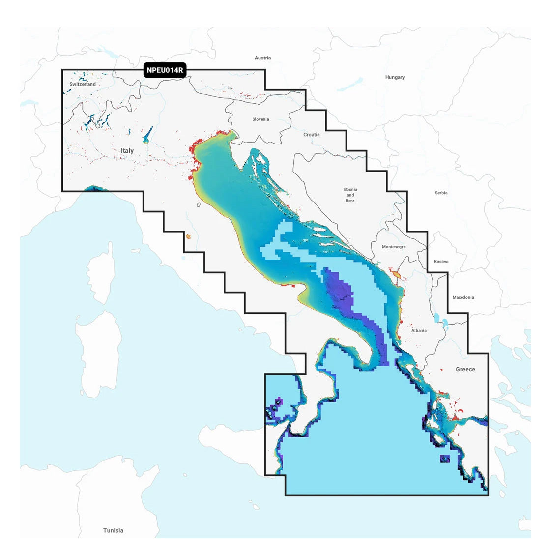 Navionics Platinum+ NPEU014R Italia, Adrianmeri karttakortti
