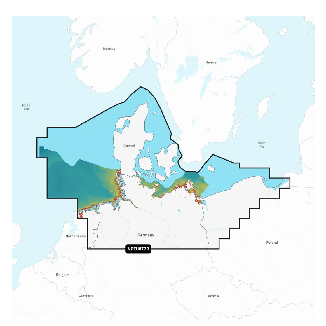 Navionics Platinum+ NPEU077R Tanska, Saksa ja Puolan rannikko karttakortti