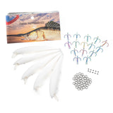 Pomperi PRO-X12 12 cm valkoinen vaappuaihio + koukut 5 kpl/pkt - Happy Angler