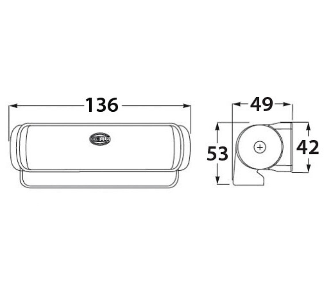 Hella Marine Sea Hawk LED kansivalo musta
