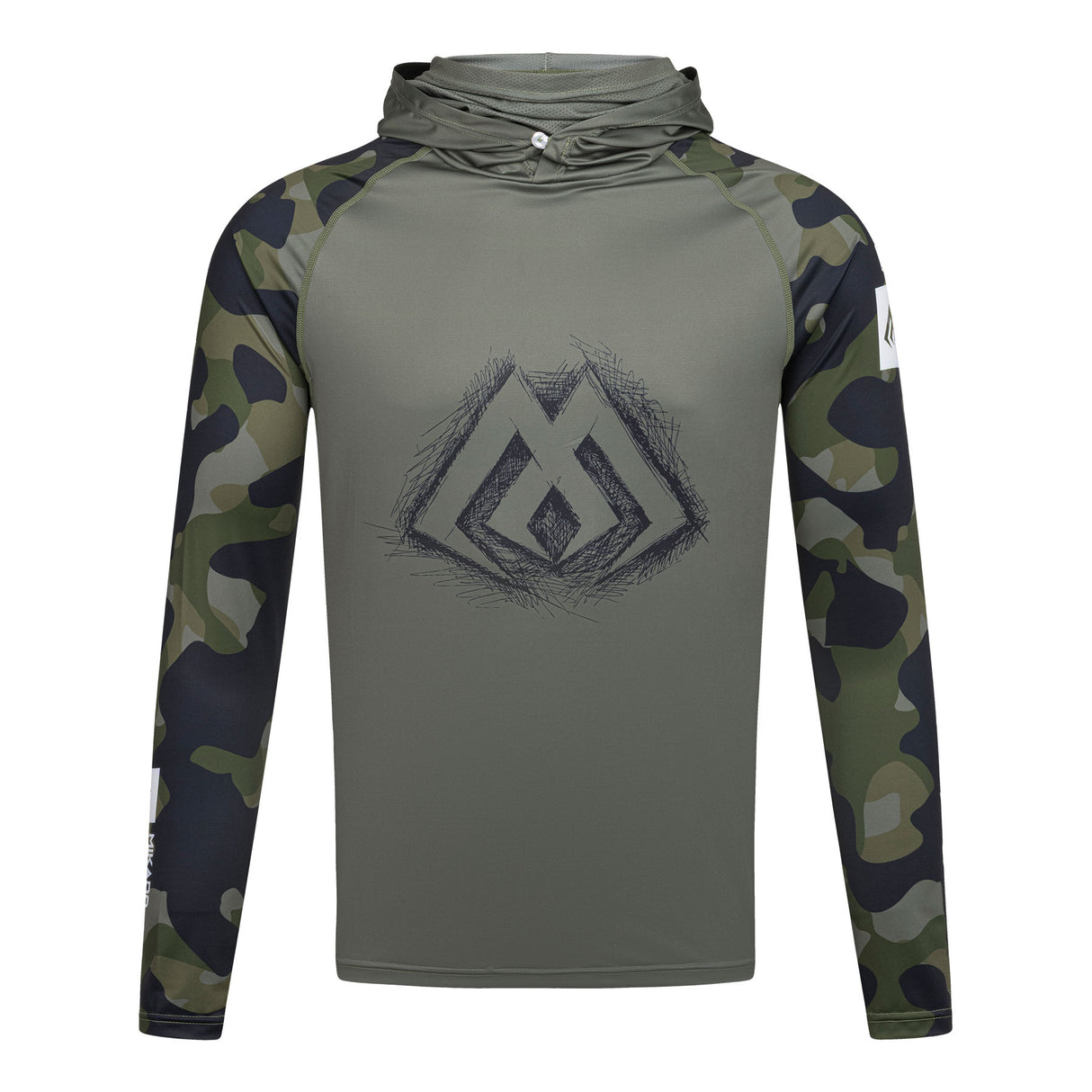 Mikado UPF50+ Green Camo Fishing Hoodie