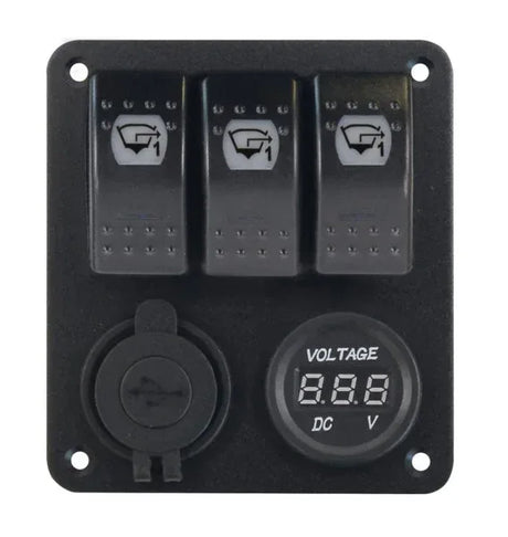 1852 Marine katkaisinpaneeli 3 kytkintä - Happy Angler