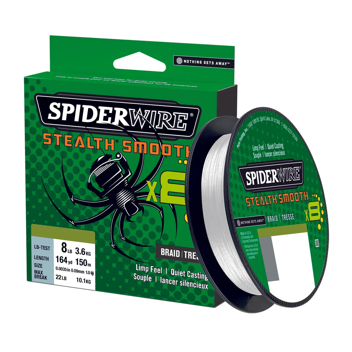 Spiderwire Smooth 8 valkoinen 300 m - Happy Angler