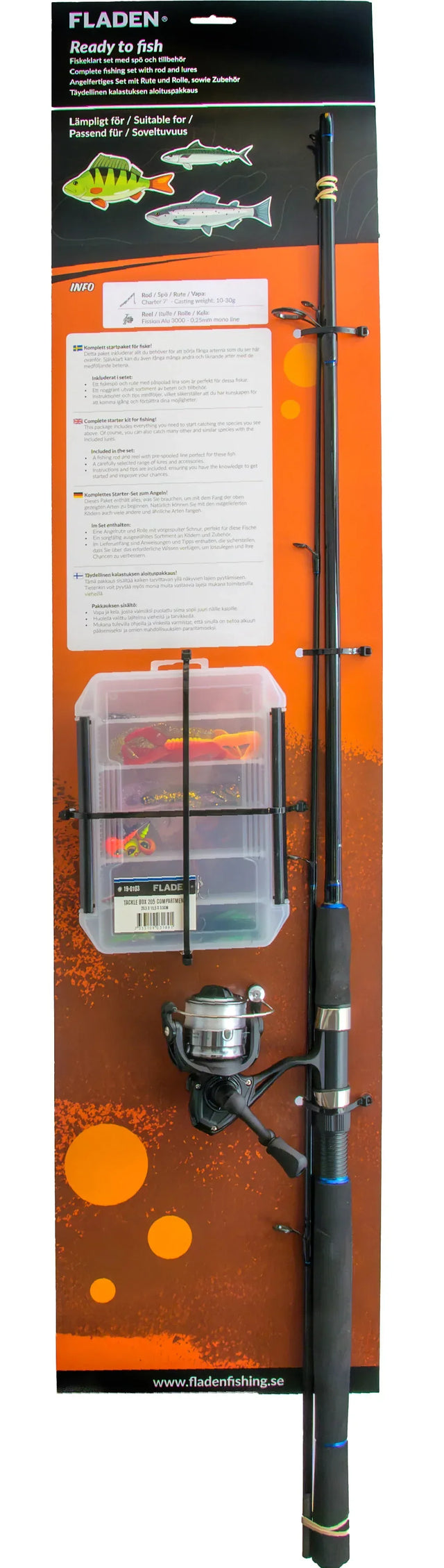 Fladen Ready To Fish avokelasetti + vieheitä - Happy Angler