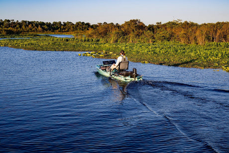 Garmin Force Current kajakkimoottori Power Steer polkimilla - Happy Angler
