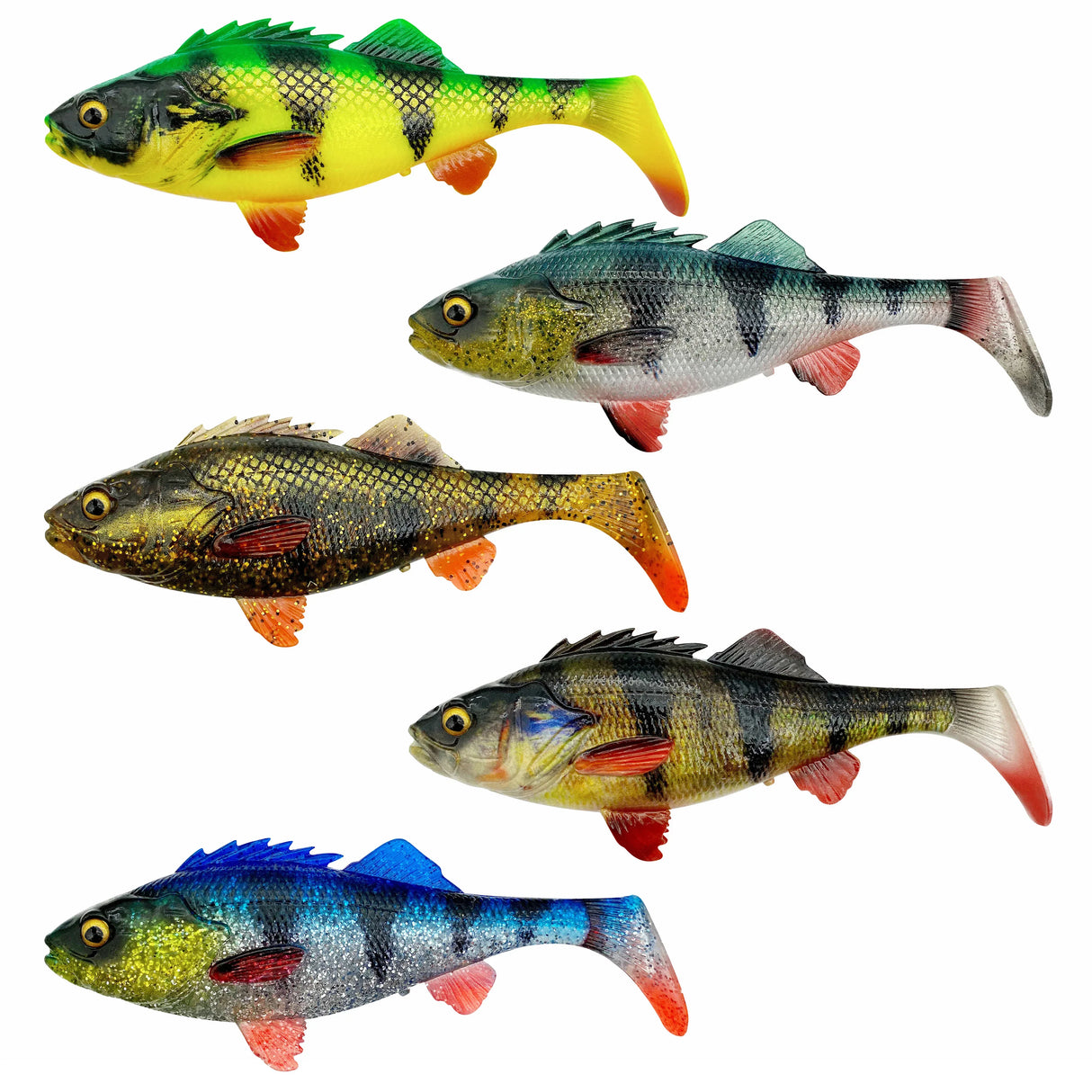 Savage Gear 4D Perch Shad 20 cm lajitelma 5 kpl - Happy Angler