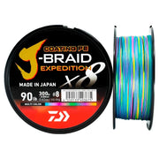 Daiwa J-Braid Expedition X8 Multicolor 500 m kuitusiima - Happy Angler