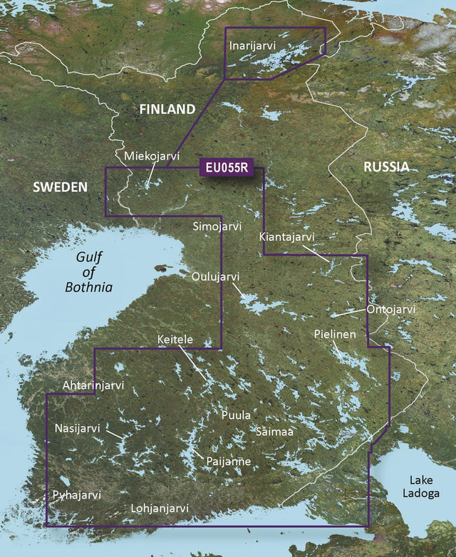 Garmin BlueChart g3 Vision HD VEU055R Suomen järvet karttakortti - Happy Angler