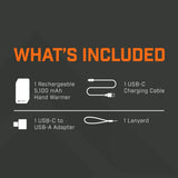 THAW ladattava käsienlämmitin taskulampulla + 5000 mAh powerbank - Happy Angler