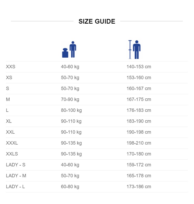 Fladen Size guide