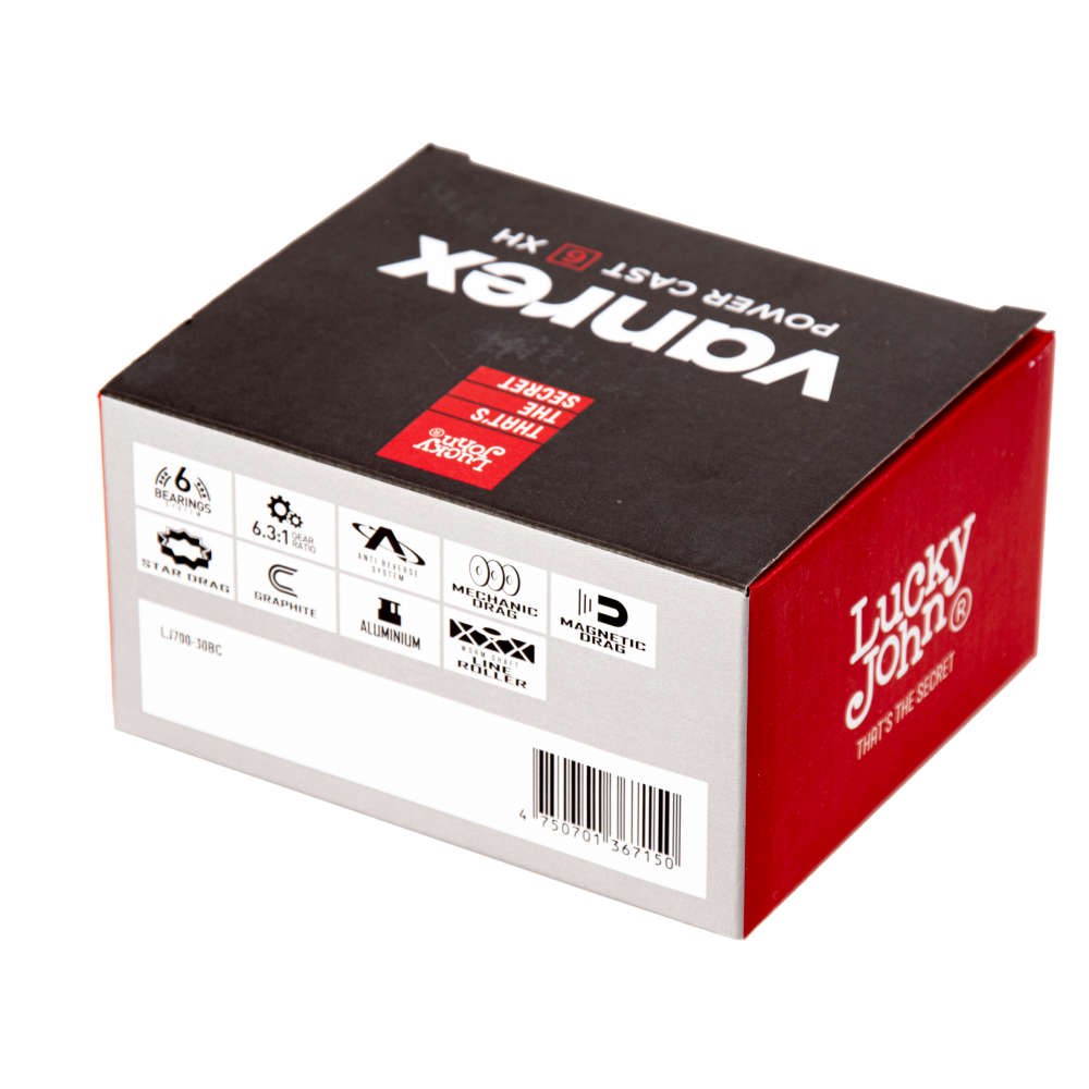 Lucky John Vanrex Power Cast 6 XH Baitcasting Reel